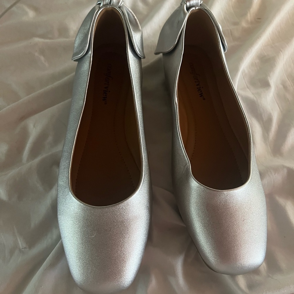 dELiA*s Shimmering Silver Women's Flats